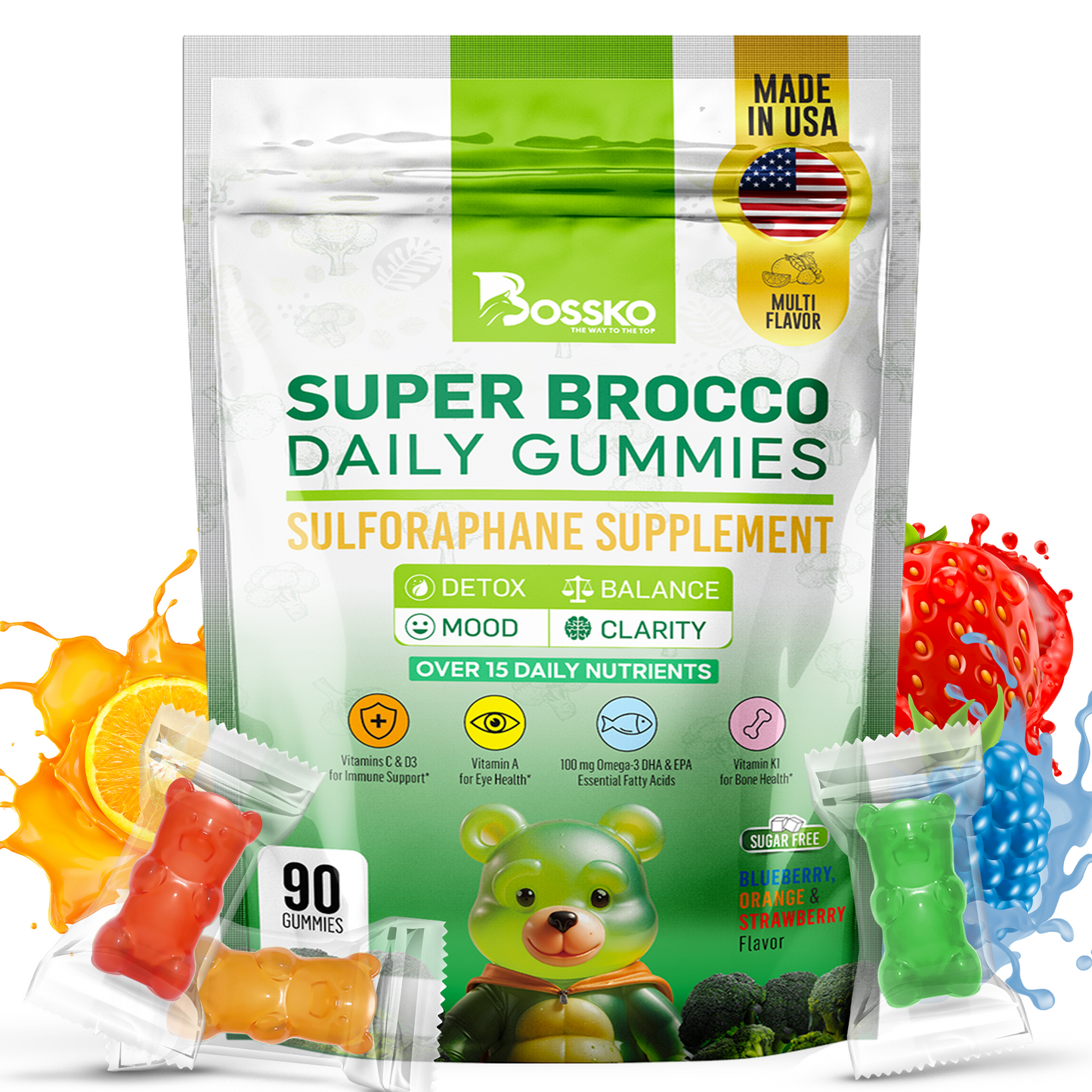 Sulforaphane Gummies with Broccoli Sprout Extract – 90 Count