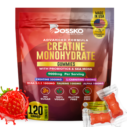 Creatine Monohydrate Gummies 9000 mg 120 Gummies Advanced Formula