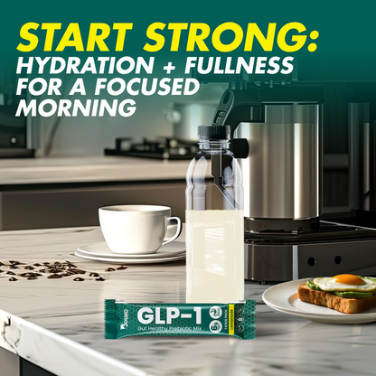 GLP-1 Inspired Fiber Supplement Drink – 6g Fiber with Glucomannan & Chromium, Lemonade Flavor, 45 Servings for Daily Wellness Support